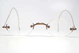   Steve Jobs gold 3 piece eyeglass frames antique eyeglasses 706  