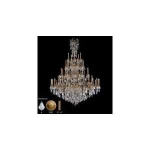   Foyer Chandelier in Antique Silver with Clear Strass Teardrop crystal