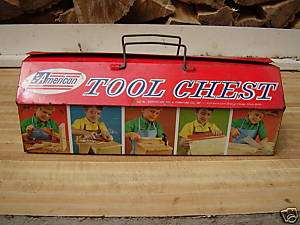 Antique American Toy & Furniture Co. Toy Tool Chest.  