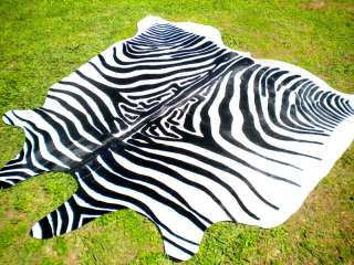 ZEBRA Print/Printed COWHIDE SKIN Rug steer COW HIDE DC3222  