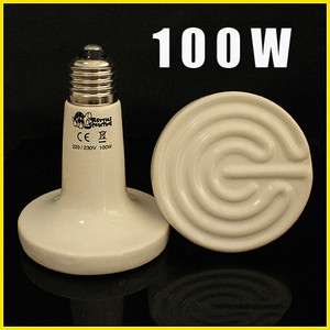  100W Ceramic Emitter Heated Pet Appliances Reptile Heat Lamp Light RL