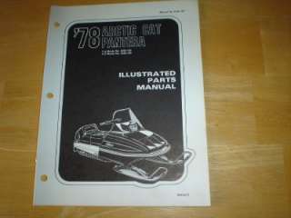 1978 Arctic Cat Pantera Snowmobile Parts Manual  