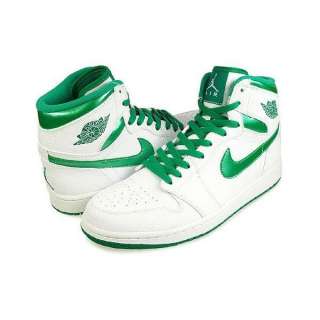 NIKE AIR JORDAN 1 RETRO HIGH Mens White Sea Green Basketball Shoes 