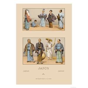  Traditional Dress of Diverse Japanese Castes Giclee Poster 