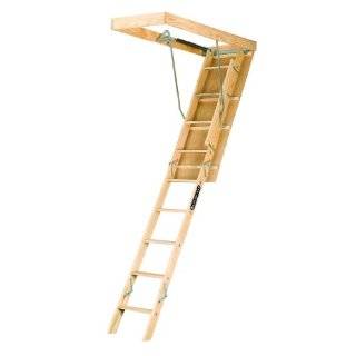 Louisville Ladder L254P 250 Pound Duty Rating Wooden Attic Ladder Fits 