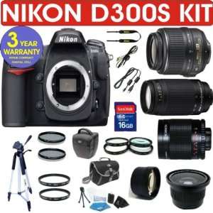  Camera + Nikon 18 55 VR Zoom Lens + Nikon 70 300 Telephoto Zoom Lens 