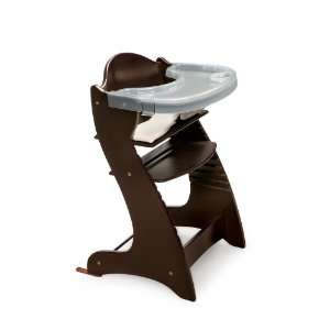 Badger Basket Embassy Wood Baby High Chair with Tray Espresso   00936 