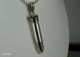 PREOWNED KING BABY 38 SPECIAL BULLET PENDANT NECKLACE K10 9104  