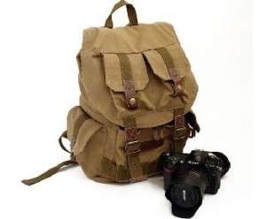   Digital SLR Camera Case Bag Retro Canvas Camera Backpack Rucksack Bag