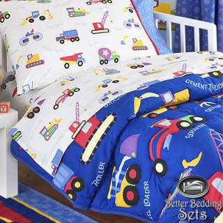   Truck Construction For Crib Nursery Comforter Bedding Set  