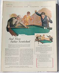 Billiards   Brunswick Balke Collender ad in December 1, 1928 issue of 