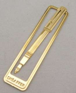   Pens 22kt Gold Plated Promotional Metal Bookmark   1980s  