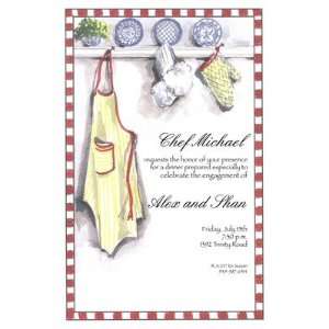  The Chef, Custom Personalized Barbecues Invitation, by Odd 