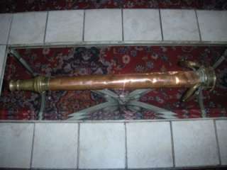 ANTIQUE LARGE COPPER & BRASS FIRE HOSE PLAY PIPE NOZZLE  