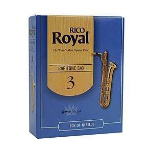  Rico Royal Baritone Saxophone Reeds Strength 2 Box Of 10 