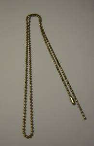 Brass Ball Chain Dog Tag Necklace Lengths 16   30  