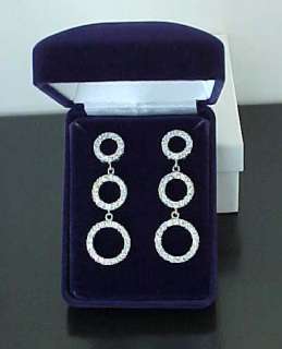   High End BLUE VELVET Deluxe Earring Necklace Ring Jewelry Set GIFT BOX