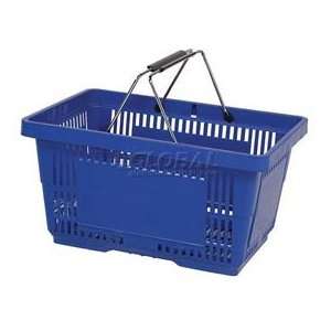  Plastic Basket 28 Liter With Wire Handle Blue Plastic 