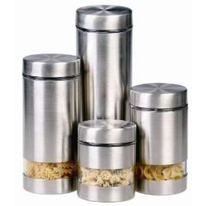 Orii Gourmet Rotunda 4 Piece Cannister Set, Stainless Steel  