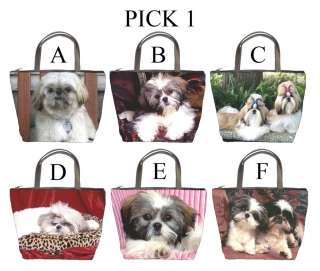   Shitzu Dog Puppy Puppies A F Bucket Bag Handbag Purse #PICK 1  