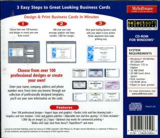 MY SOFTWARE   BUSINESS CARDS * PC OFFICE * BRAND NEW  