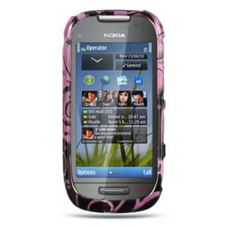 Hard Purple Swirl Case For Nokia Astound C7 00 Phone  