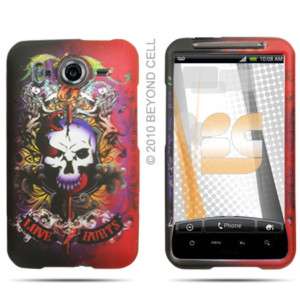 AT&T HTC Inspire 4G Faceplate HARD SnapOn Case Cover LION SKULL LOVE 