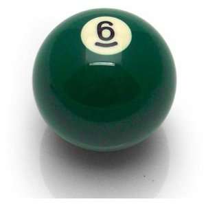   Shifter Company 96051 Ball 6 Billiard Pool Shift Knob   Solid Green