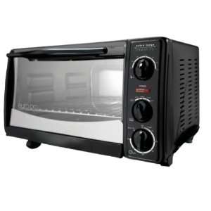  Euro pro 6 Slice Toaster Oven Black w/ 12 Pizza Bump 