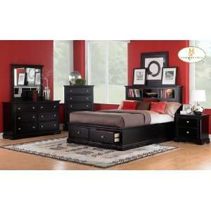    D158 814BK 5 Preston Collection Black Dresser