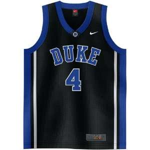 com Nike Elite Duke Blue Devils #4 Black Alternate Twilled Basketball 