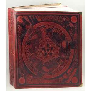 Morrigan Book of Shadows Leather Blank Book Ox Blood Red 