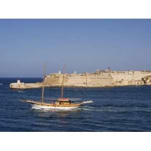  Valletta, A Fishing Boat Motors Out of the Entrance to the 