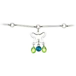    Zircon Blue Green Alluring Gem Butterfly Belly Chain Jewelry