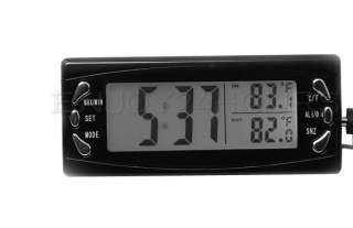 Digital Alarm Car Clock Thermometer Temperature Display  