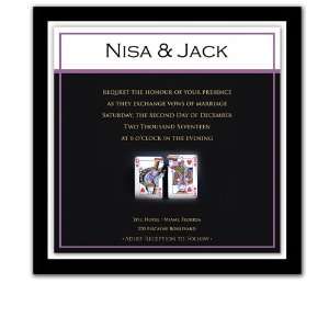  80 Square Wedding Invitations   Queen & King Passion 