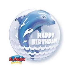  Birthday Dolphin Bubble Balloon 24 Quality Qualatex Toys 
