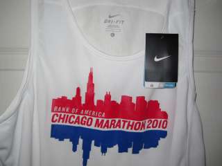 NIKE DRIFIT CHICAGO MARATHON 2010 SINGLET L NWT  