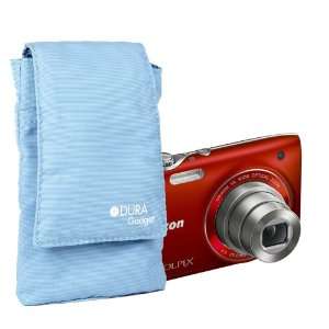 Blue Soft Touch Camera Case With Belt Loop For Nikon COOLPIX S3100 