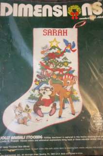   Counted CROSS STITCH Vintage Linda K. Powell CHRISTMAS STOCKING KIT