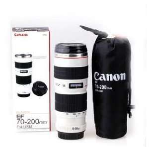 Canon Lens Style Ef 70 200mm F/4l Stainless Steel Interior Coffee Mug 