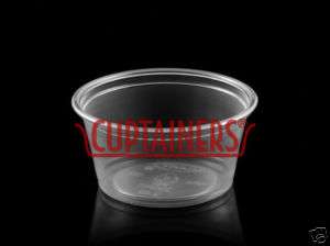 Plastic 2 OZ Clear Portion Cup/Container (2500CT)  