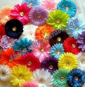 12 Mixed Flower Clips Infant Toddler Girl Headband Bows  