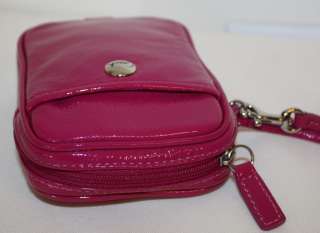 NWT COACH PATENT LEATHER CAMERA PDA CELL PHONE POUCH CASE PINK  