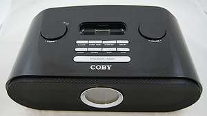 BROKEN Coby CSMP125 Digital Dual Alarm Clock Radio with Dock for iPod 