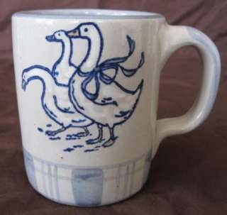 Coffee Mug Cup Louisville Stoneware Ceramic Gaggle of Geese Pattern 