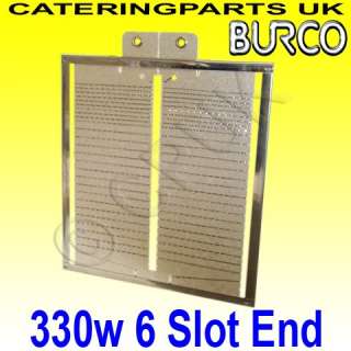 BURCO SPARE PARTS COMMERCIAL 6 SLOT TOASTER END HEATING ELEMENTS 