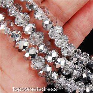 1500pcs 3*4mm +AB silvery Swarovski Crystal Loose Beads/A14  