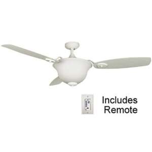 White Ceiling Fan with Light & Remote control. Offers up to 33% more 