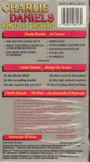 CHARLIE DANIELS 1990 Concert & Behind Scene Footage VHS  